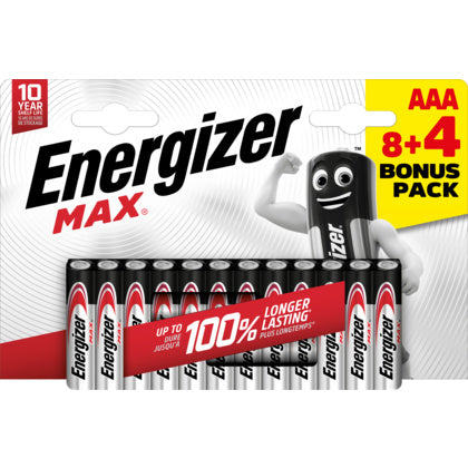 Energizer Max AAA batterier 12-pack