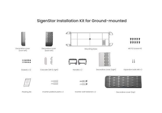 SigenStor Installation Kit for Ground-mounted (Advanced)